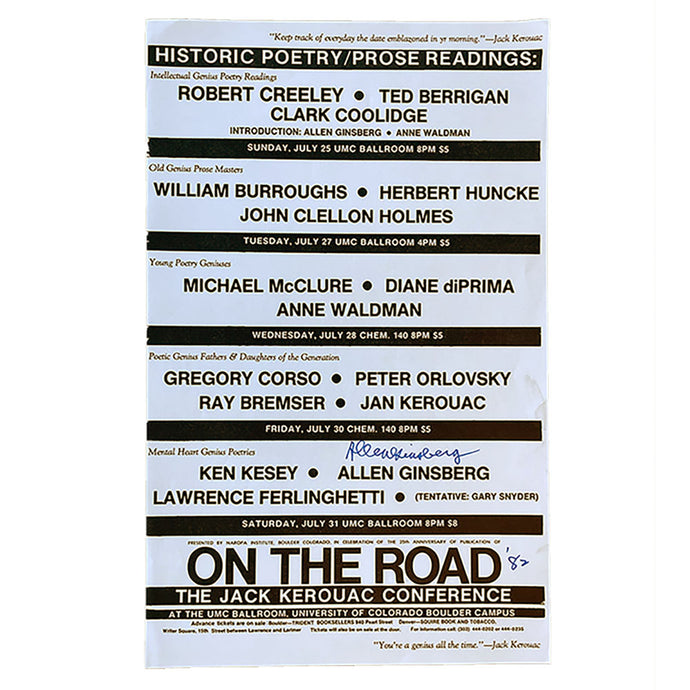 On the Road: Historic Poetry Readings Poster